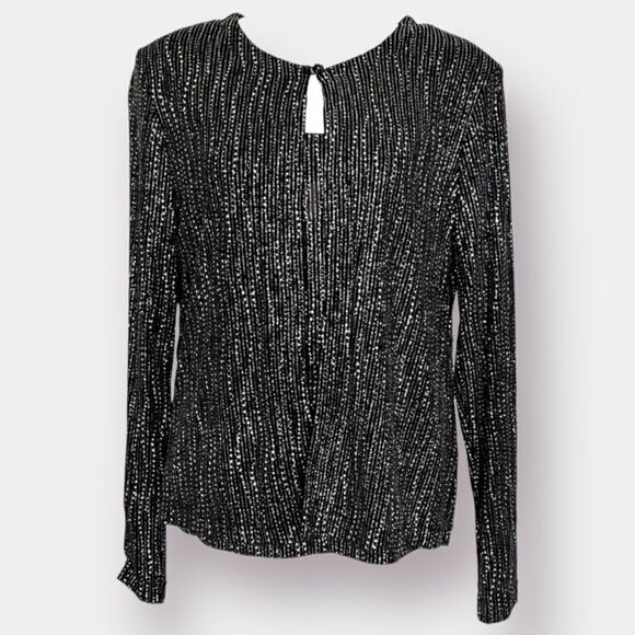 Elegant Evening Tank Cardigan 2 piece Set Black Silver Size L  Connected Apparel - Picture 1 of 9